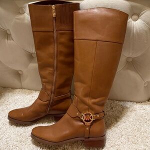 Michael kors camel gold  6.5 women’s boots leather 17” knee high 1.25” heel